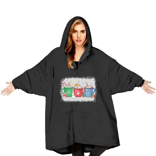 Christmas Hot Chocolate Peppermint Mocha Blanket Hoodies