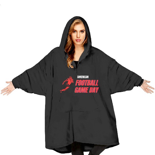 American Football Player Game Day Sport Tees Blanket Hoodies
