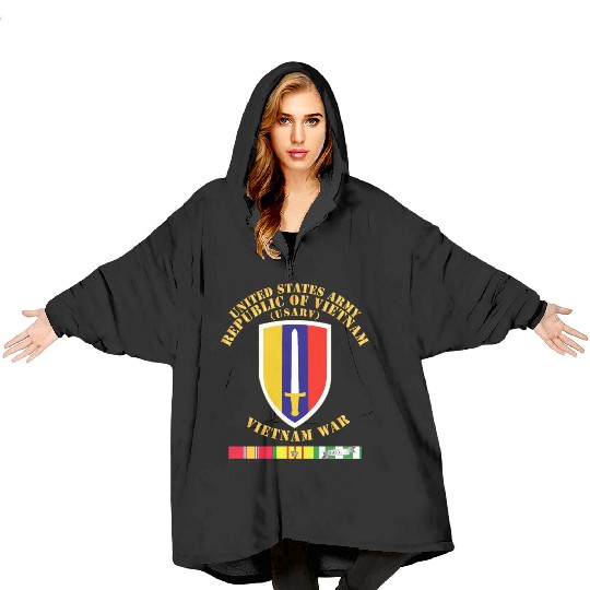 Army US Army Vietnam USARV Vietnam War w SVC Blanket Hoodies
