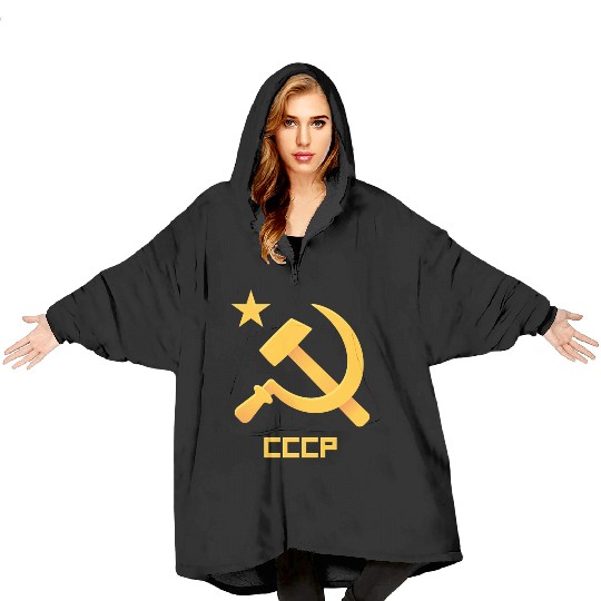 USSR Soviet Union Russia Hammer Sickel USSR Flag C Blanket Hoodies