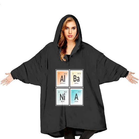 Albania | Periodic Table of Elements Blanket Hoodies