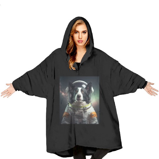 Dog Astronaut Blanket Hoodies