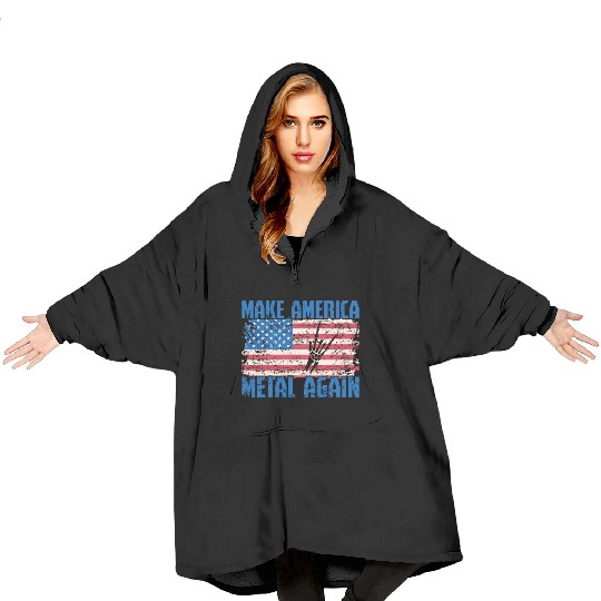 Make America Metal again Heavy Metal Music Blanket Hoodies