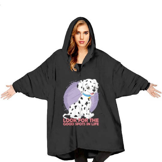 Dalmatian Look For Goods Spots In Life Blanket Hoodies