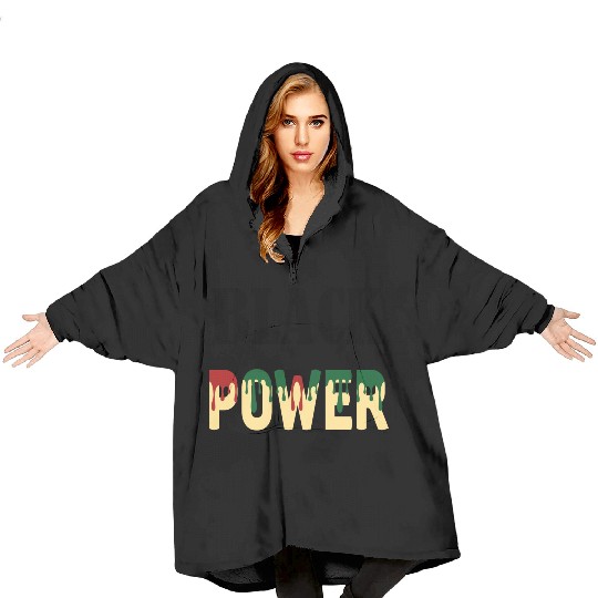 Black Power Blanket Hoodies