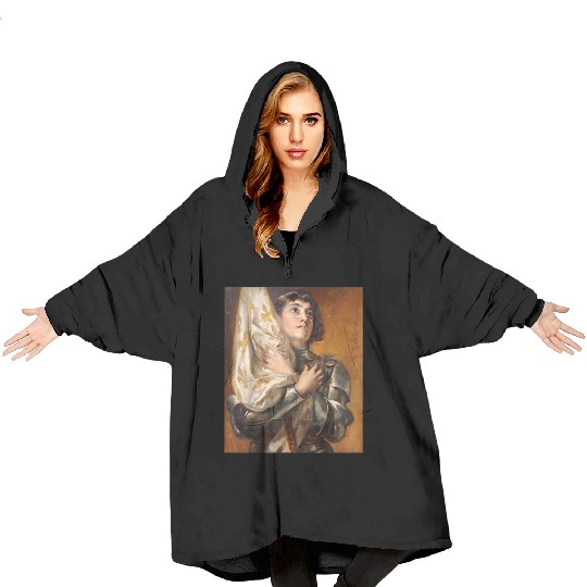 St. Joan of Arc Portrait Painting Catholic Gifts f Blanket Hoodies