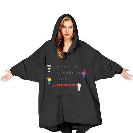 We are all human Blanket Hoodies