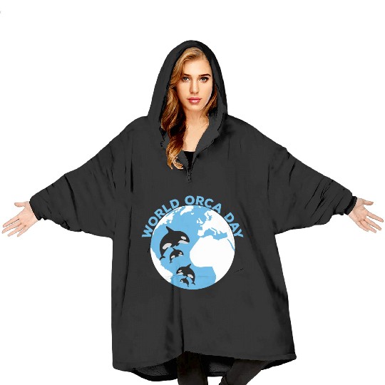 World Orca Day Blanket Hoodies