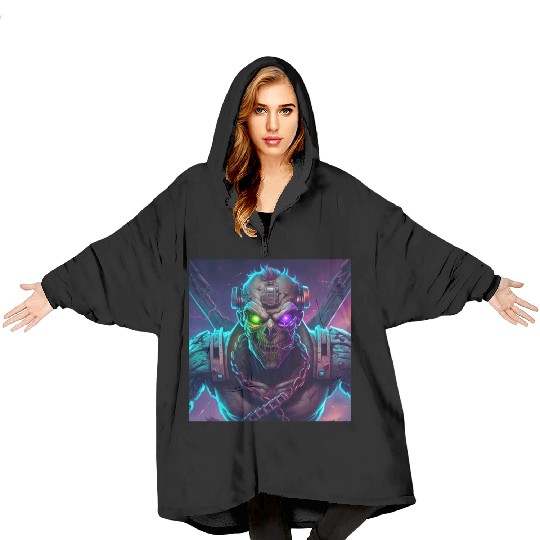 ZOMBIE IRON MAIDEN (Version 10) Blanket Hoodies