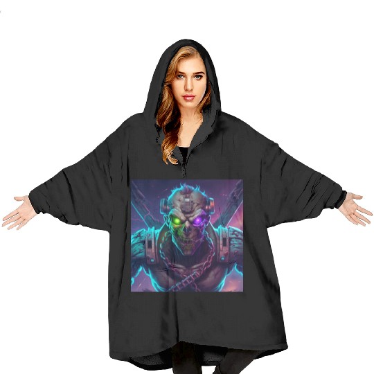 ZOMBIE IRON MAIDEN (Version 10) Blanket Hoodies
