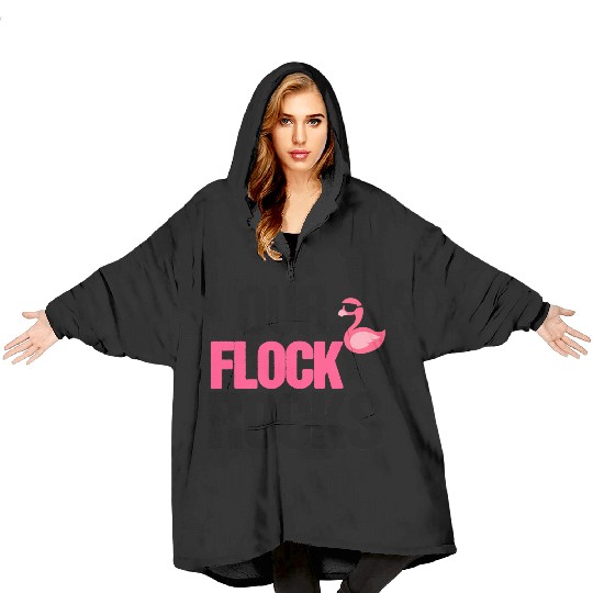 Our Flock Rocks Flamingo Mother's Day Teacher Gift Blanket Hoodies