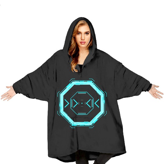 Cyberpunk teleporter 8 Blanket Hoodies