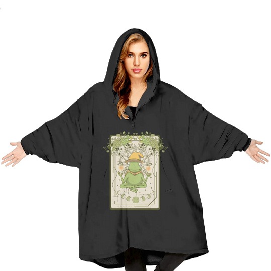 Dark Cottagecore Wizard Frog Goblincore Aesthetic Blanket Hoodies
