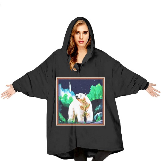 Polar Bear in The Wild. Buy Now Blanket Hoodies