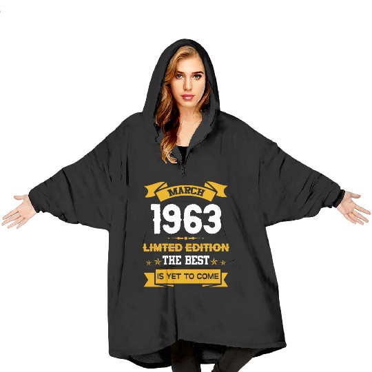 March 1963 Birthday Surprise Blanket Hoodies