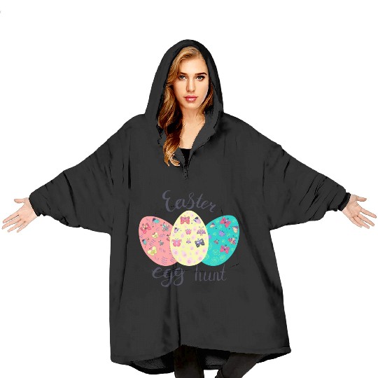 Easter Egg hunt Sublimation Blanket Hoodies