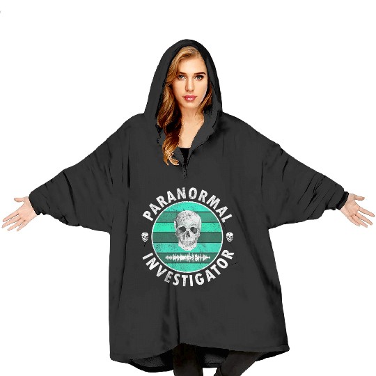 Ghost Hunting Paranormal Investigator Blanket Hoodies
