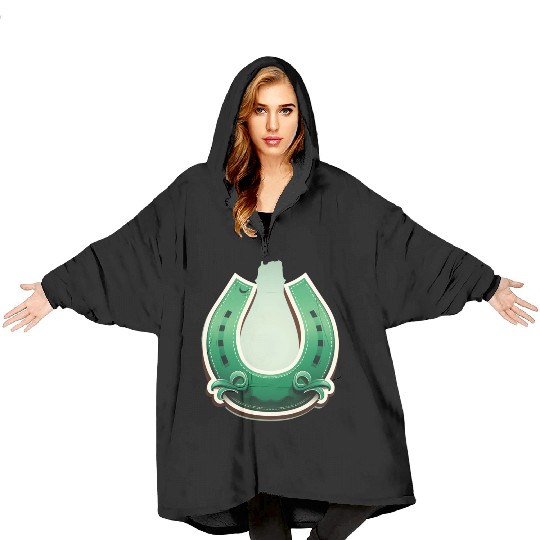 A horseshoe for good luck T--Blanket Hoodies