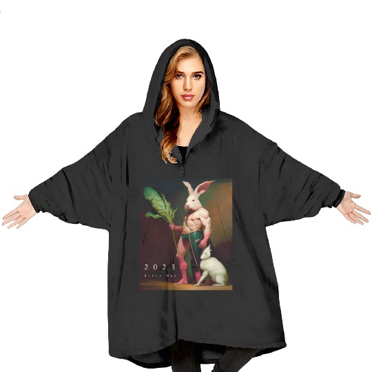 Bunny Year 2023, Chinese Zodiac Lucky Blanket Hoodies