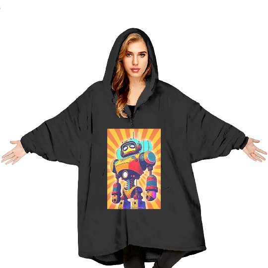 super hero cartoon iron man robot Blanket Hoodies