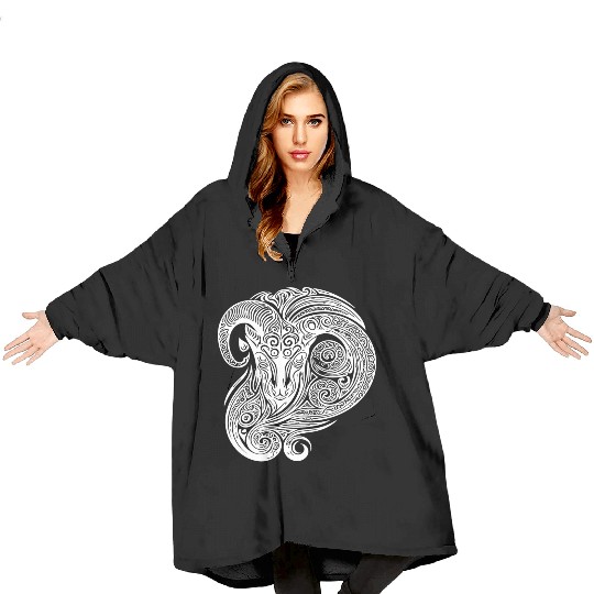 Elegant Capricorn Vintage T Tattoo Blanket Hoodies