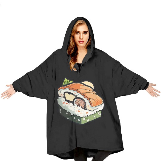 Sushi print Blanket Hoodies