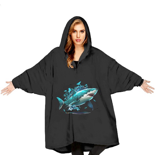 shark game ps 3 Blanket Hoodies