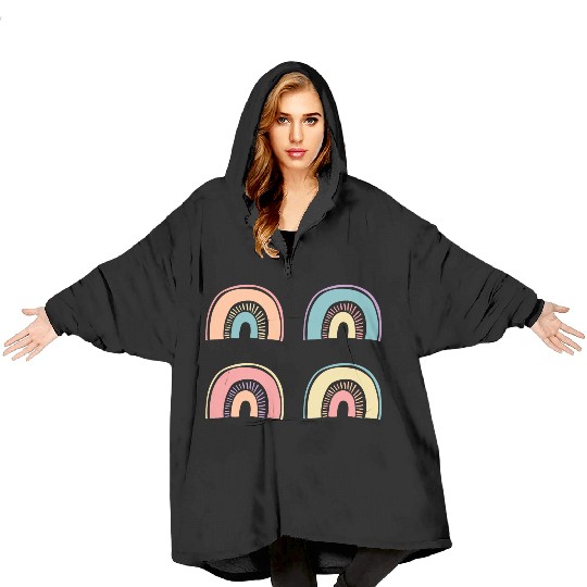 Multi Rainbow Blanket Hoodies