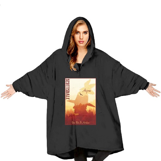 Scottsdale Arizonna wild west town Blanket Hoodies