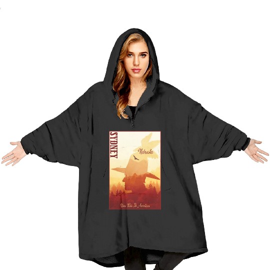 Sidney Nebraska wild west town Blanket Hoodies
