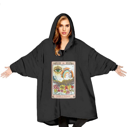 Retro Skeleton Riding Cloud The Audacity Tarot Car Blanket Hoodies