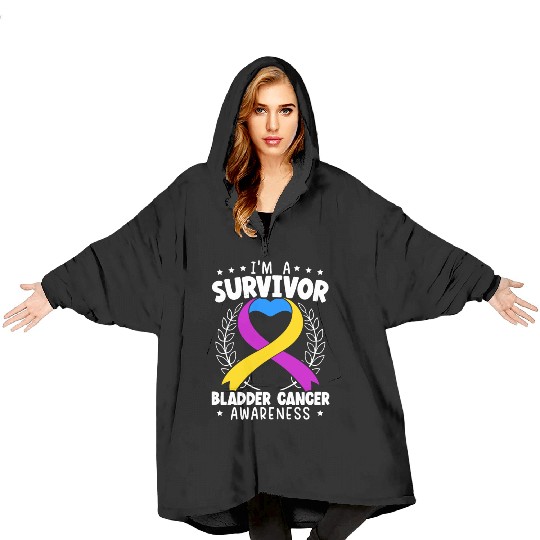 Bladder Cancer Survivor Bladder Cancer Awareness Blanket Hoodies