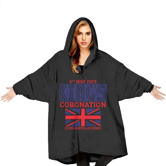 King’s Coronation, 6th May 2023 Congratulations, N Blanket Hoodies