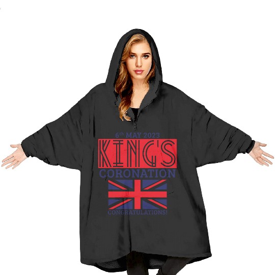 King’s Coronation, 6th May 2023 Congratulations, R Blanket Hoodies