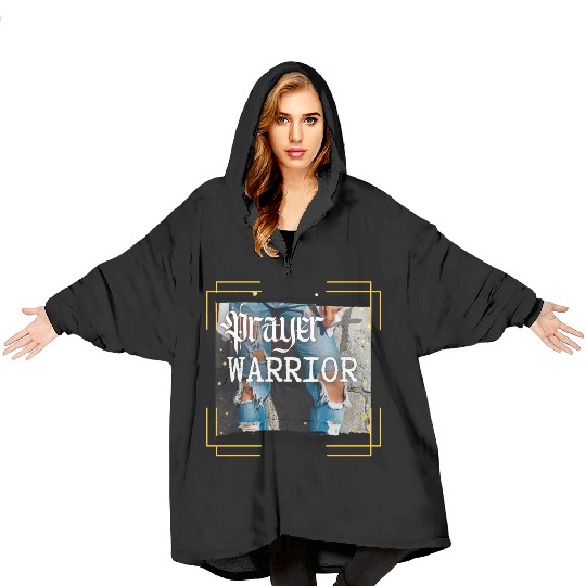 Prayer Warrior - Ripped Jeans Blanket Hoodies