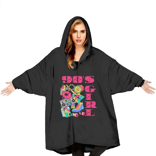 "90s Girl" Vintage Nostalgia Blanket Hoodies