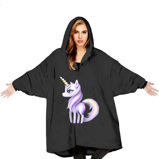 Pretty Unicorn Blanket Hoodies