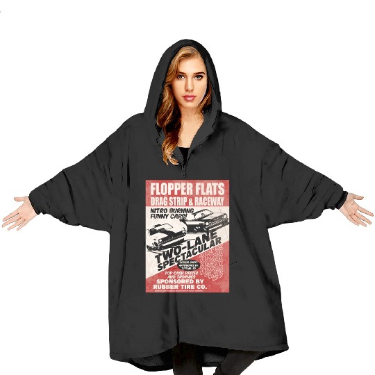 Vintage Hot Rod Classic Drag Racing Poster Blanket Hoodies