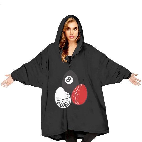 Cue Sports Billiards Cricket Golf Easter Egg Balls Blanket Hoodies