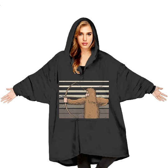 Traditional Archery Bigfoot Archer Arrow Bow Blanket Hoodies