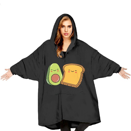 Siblings Avocado Toast Combo Big Sister Brother Blanket Hoodies