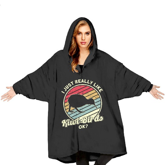 Bird Lover Endangered Species Kiwi Bird Blanket Hoodies