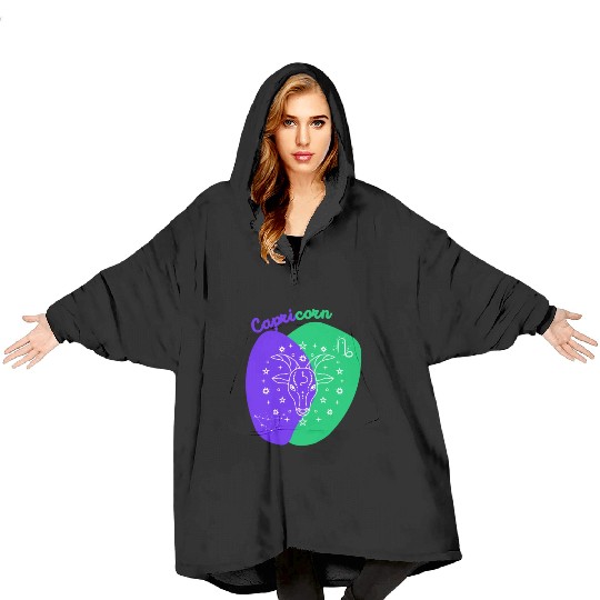 Cosmic Climb A Minimalist Capricorn Design Blanket Hoodies