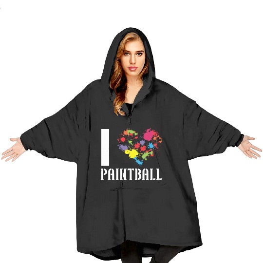 Paintball Paint Gun Paintball Player Paintballer Blanket Hoodies