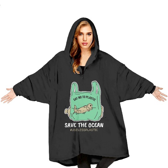 Save The Ocean Seal Save The Earth Environment Blanket Hoodies