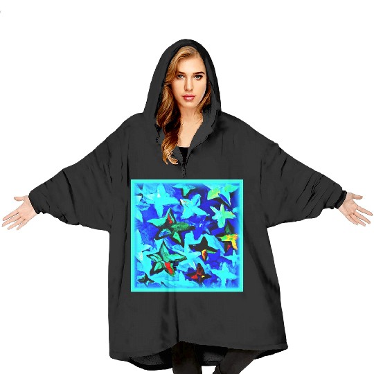 Blue Starry Night Sky Painting. Buy Now Blanket Hoodies