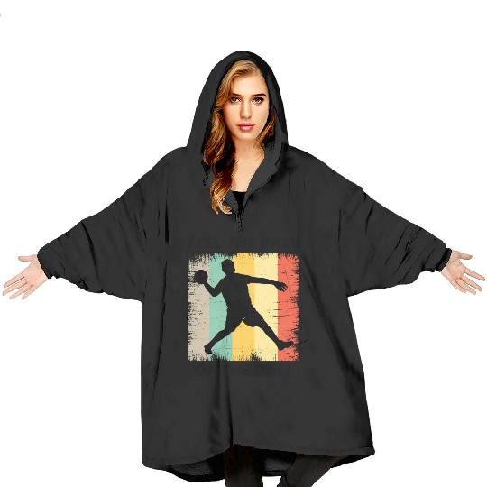 Dodgeball Player Coach Team Sports Vintage Retro Blanket Hoodies