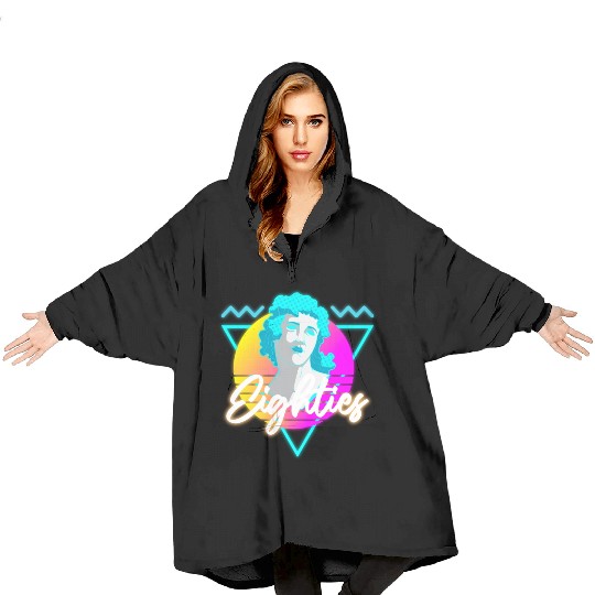 Retro Disco Nostalgia Neon Blanket Hoodies
