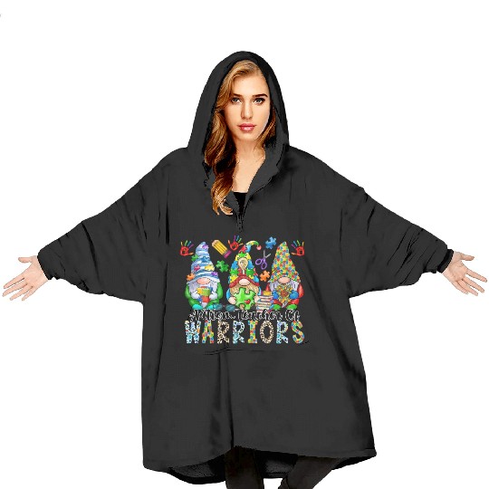 Autism Teacher Of Warriors Blanket Hoodies
