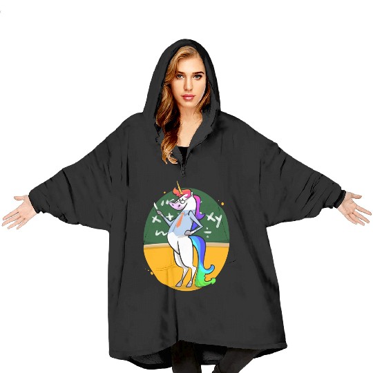Teacher Day Unicorn Blanket Hoodies